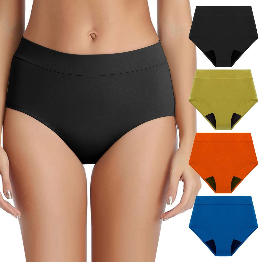 Swimwear  Menstrual Leakproof Bikini Bottom Absorbent  Pants High Waist Swimming Trunks For Teenagers Women