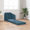 Blue Sleeper Sofa 25.6 x 31.5 x 32.7 in Velvet