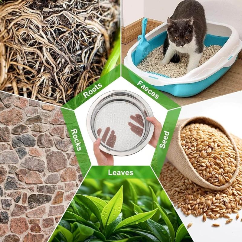Professional Compost Sieve Set Rust Proof Stainless Steel Texture Garden Sieve Suitable for Gardeners and Farmers