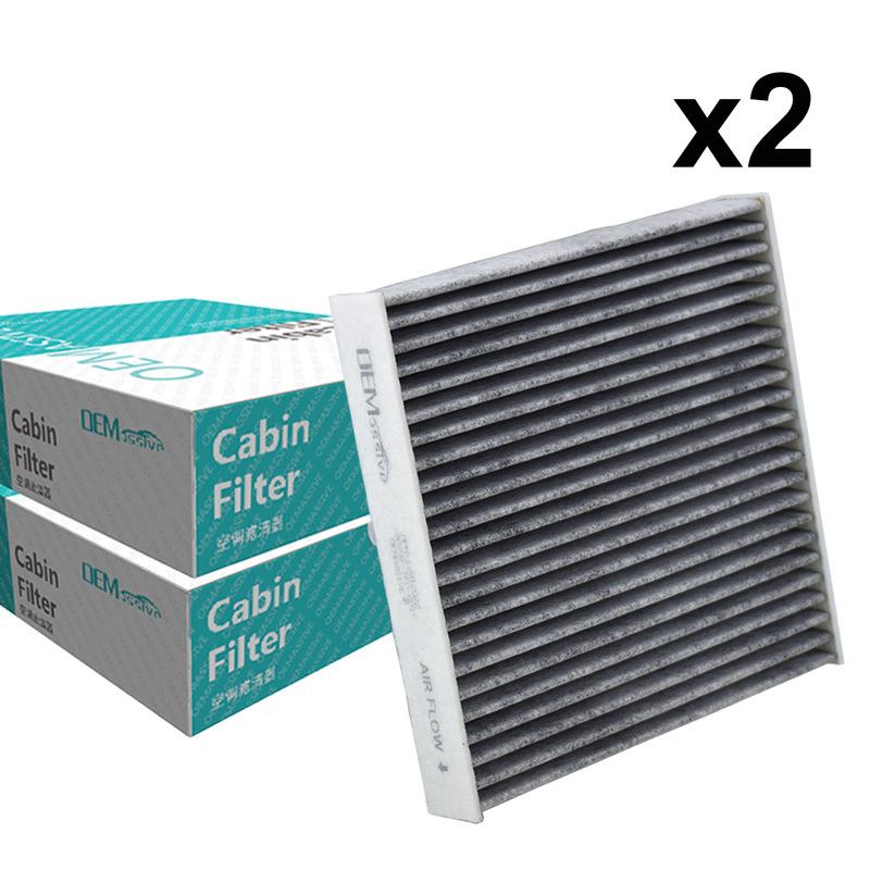 2x Car Pollen Cabin Air Conditioning Filter Activated Carbon 80292-TF0-G01 80291-TF0-E01 For Honda City CR-Z Fit 3 HR-V Insight