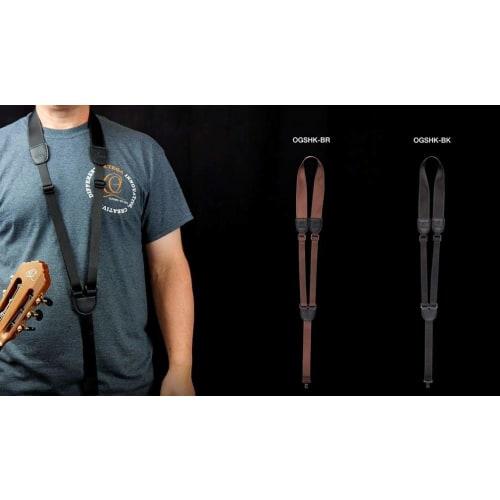 ORTEGA Nylon Guitar Strap for Classical Guitar with Hook, OGSHK-BK, Black