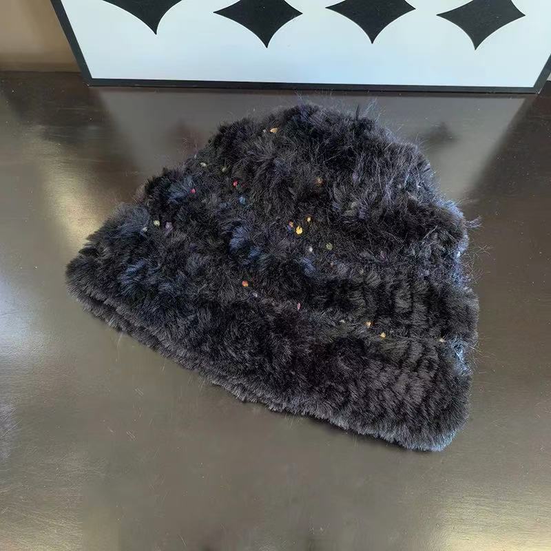 Hat winter warm ear protection wool hat cute sweet travel wool hat show face small cold protection pullover hat
