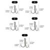 10Pcs Highly Strength Fishings Trebles Hook Brabed  Sharply Sea Fishings Hook Round Bend Trebles Bass Three Hook