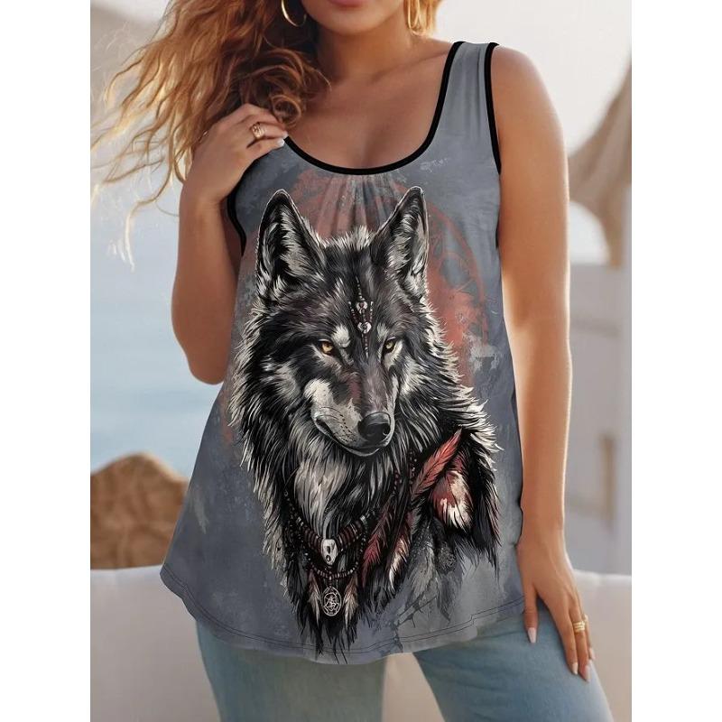 Women's Sleeveless Vest Colorful Pattern Printing Leisure Fashionable Versatile Summer Oversized Vest