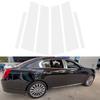 6pcs/set Car Window Decoration Sliver Door Frame Cover Center Pillar Sticker Fit For Lincoln MKS 2009-2016