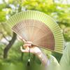 Retro Bamboo Folding Hand Fan Sturdy Smooth Opening Fan with Free Pendant Portable Retro Fan Elegent Female Woman Fan Home Decor