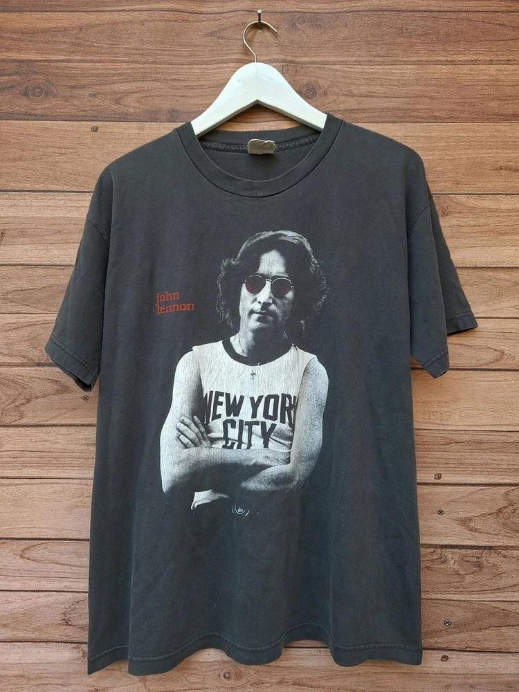 John Lennon 90s Album Imagine The Beatles basic black T shirt vtg S-5XL Unisex T-Shirt XXXXL