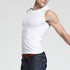Men Solid Color Sleeveless Round Neck Vest Slim Fit Fitness Tank Top Undershirt