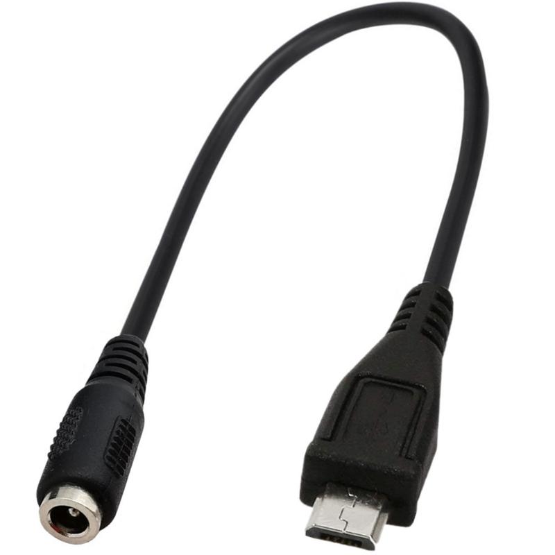 DC 3.5x1.35mm/5.5x2.1mm Female to Micro USB Male Connector Adapter Wire 5V Power Supply Cable Aging Resistance Cord