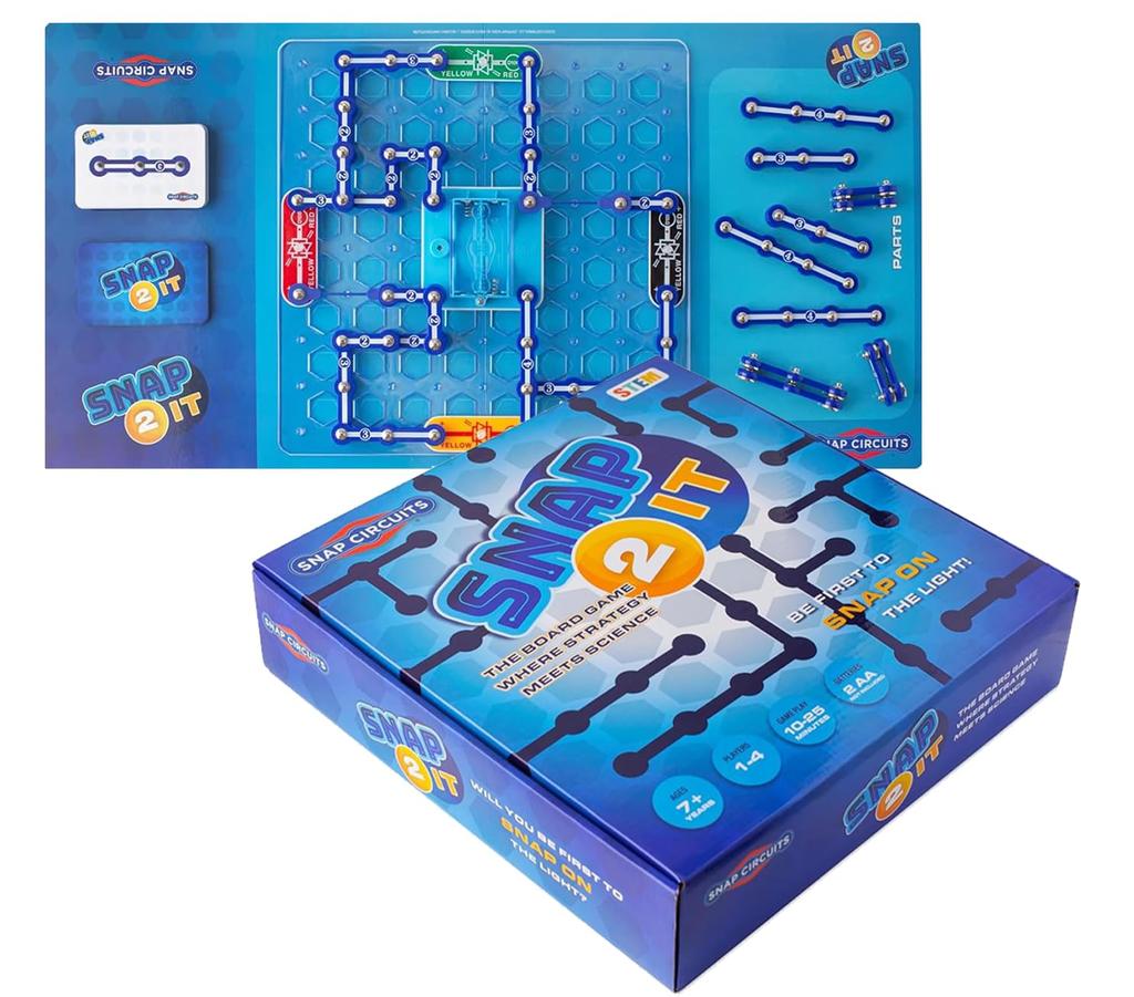 Snap Battle Board Electronic Educational Card Game for Kids and Elementary School Players Game, Circuits, Students, 1-8