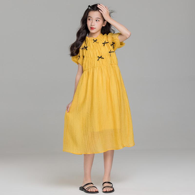 

Летнее длинное платье в богемном стиле для девочек 2025: Французский стиль «родитель-ребенок» 120cm