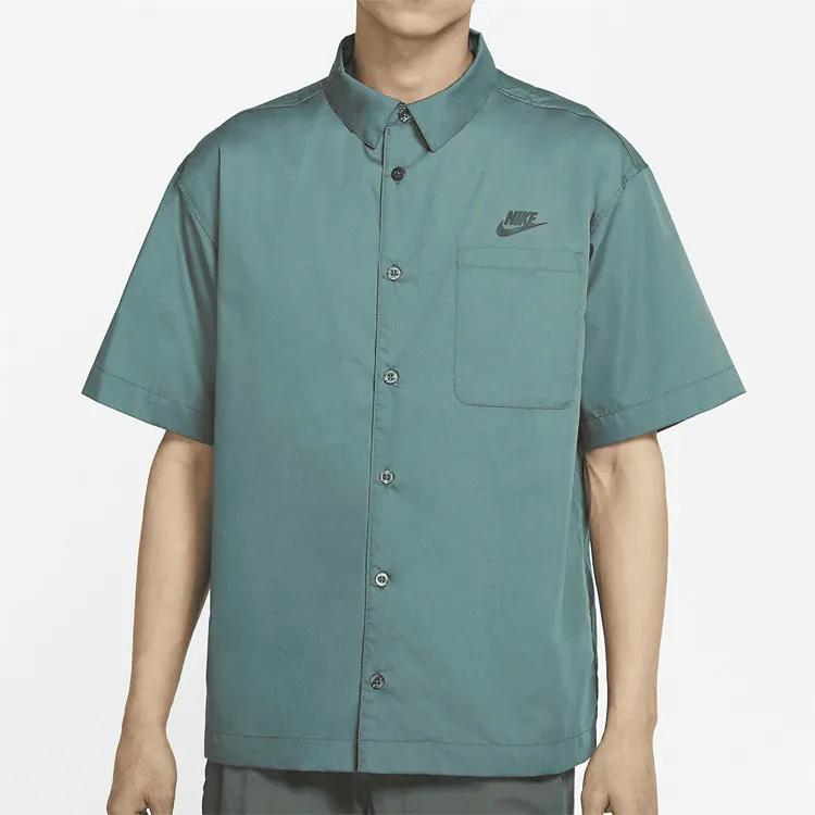 Nike Shirts Men's Green Lapel Thin Workwear (Unisex) Shirts DM8686 387