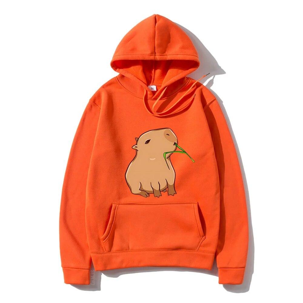 Funny Capybara Print Unisex's Hoodies Kawaii Cartoon Tops Sweatshirt for Girls Unisex Fashion Harajuku Graphic Hooded Pullovers
