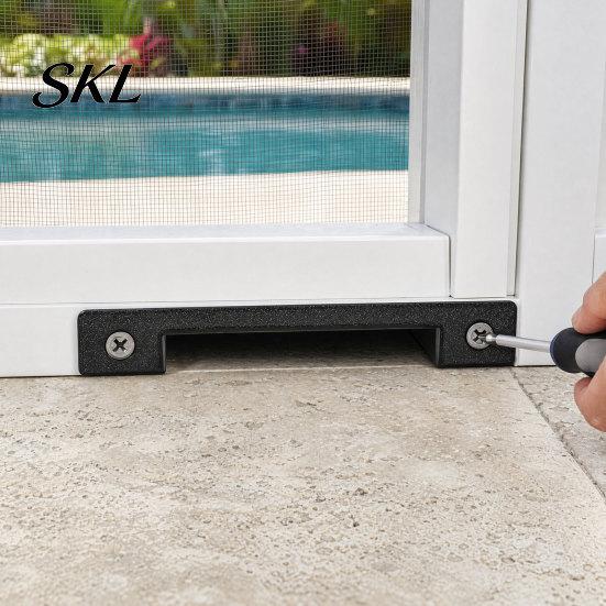 Black White Screen Door Seal 2Pcs Room Drain Kit, Patio for Aluminum Porch Enclosure Bottom, Outdoor Threshold Insect & Dust Proof Water Inserts