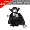 Pg 81.71 Million Halloween Pumpkin Man Vampire Zombie Witch Small Particles Building Block Doll Toy