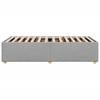 Bed Frame without Mattress Light Grey 80 x 200 cm Fabric