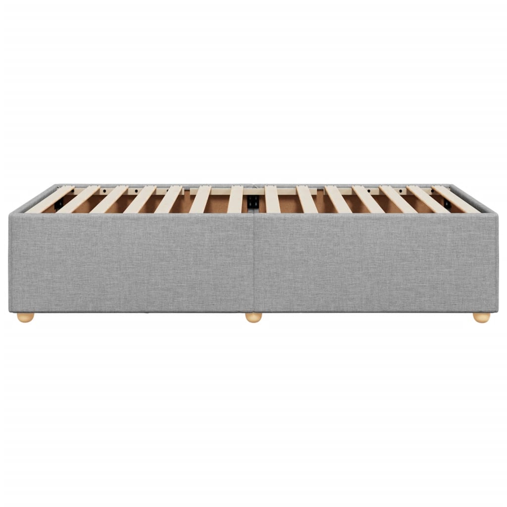 Bed Frame without Mattress Light Grey 80 x 200 cm Fabric
