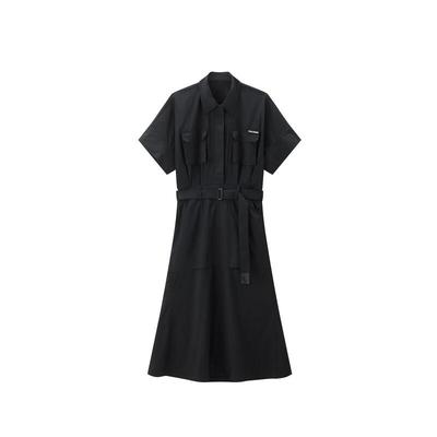 Peacebird Women's Workwear Lapel Long Summer Dress