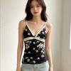 Top de vară elegant, fără mâneci, cu imprimeu floral, pentru femei, european și american