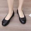 soft leather soft-soled flat-soled women's shoes medium heel middle-aged and elderly comfortable wedge heel women's leather shoes