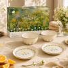 Cream Style Ceramic Dinnerware Set - 4 Piece