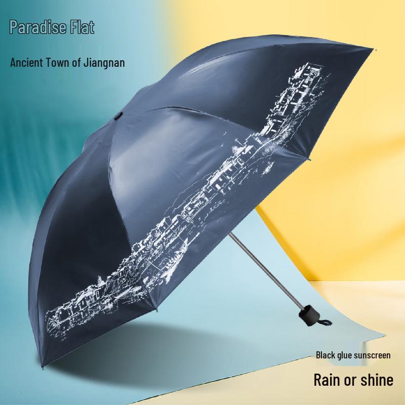 Heaven Umbrella 33627E Large 3-Fold UV Sun/Rain Umbrella