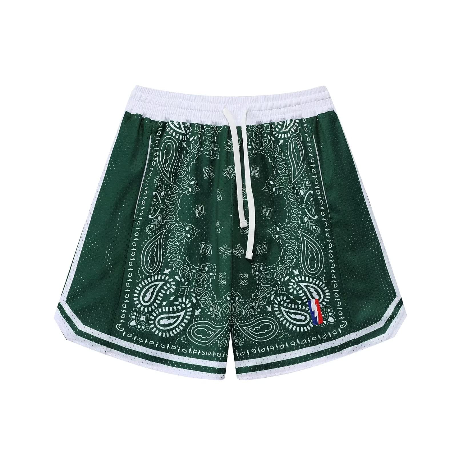 

OROLN Basketball American Paisley Running and Training Shorts with Adjustable Breathable Men s Shorts, Shorts, Print, Pockets, Waist, Quick-Drying,