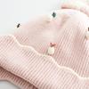 Winter Children's Hats, Girls' Outdoor Sun Shading and Windproof Woolen Hats, Baby Knitted Bow Ear Protection Hats