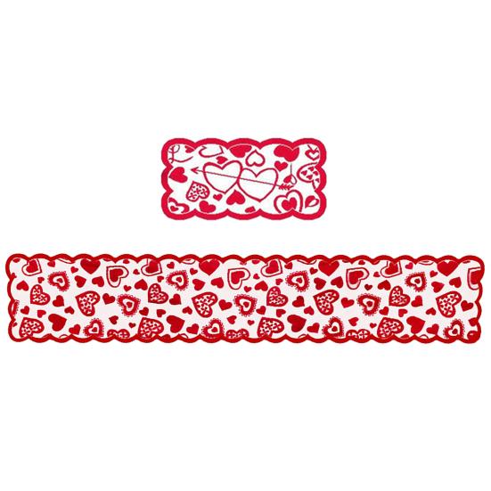 Fereastra de masă cu model de inimă Preș de loc Petrecere de nuntă Cadou de Valentine Acasă Pânză de birou