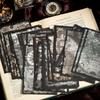 40 Stuks Retro Donkere Stijl Materiaal Papier Gotische Mysterieuze Stijl Journal Decoratie Pak