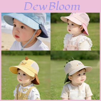 Childrens Cartoon Sun Hat With Embroidered Brim For Outdoor Sun Protection