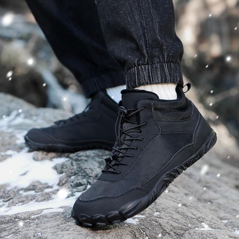 Men's and Women's Waterproof Five-Finger Snow Boots with Velvet Lining for Autumn and Winter Mountaineering