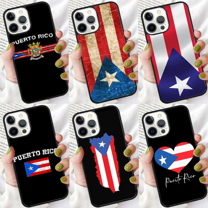 Puerto Rico Flag Phone Case For iPhone 17 Air 16 15 14 Plus 12 13 Pro Max Soft Bumper Shell Cover Coque