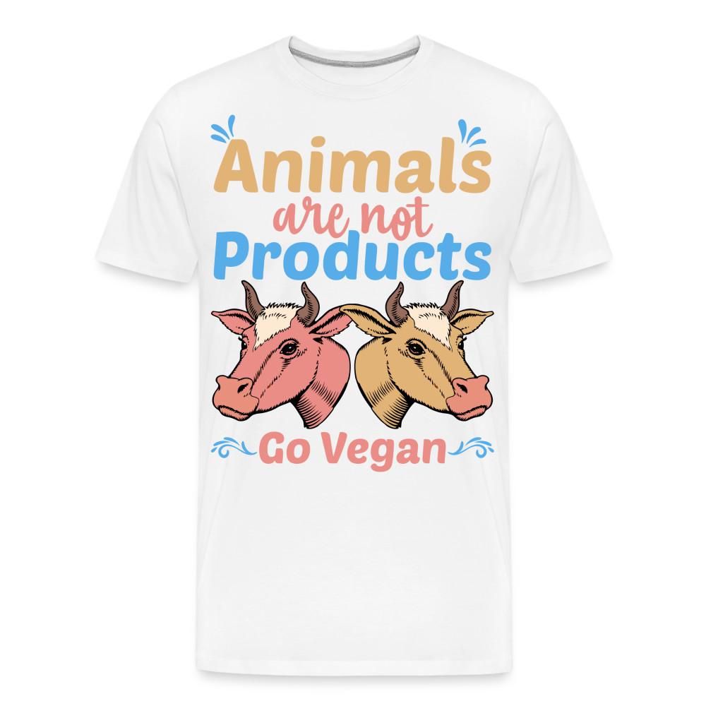 Animals are not products shirt Vegetarian T-Shirt Go Vegan size S-6XL