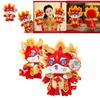Drachenjahr Glücksbringer Plüschtier Chinesischer Drache Geschenkboxpuppe mit individuellem Logo 28 cm Höhe
