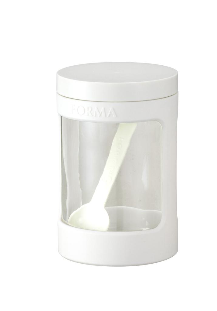 Asvel Glass Seasoning Pot White 1131 "Forma"
