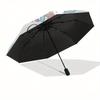 Hello Kitty,Scooter Automatic Folding Umbrella-Simple 8-Rib Design, Bright Cartoon Pattern, Durable Iron Frame, Suitable For Travel, Outdoor