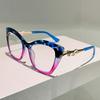 Oversize Cat Eye Glasses Women Fashion Multi-color Blue Light Blocking Optical Frames Trendy Stylish Design Decor Eyewear