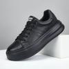 Cross-Border Leather Little White Shoes Men'S Thick-Soled Lightweight Sports Shoes First-Layer Cowhide Breathable Casual Shoes Niche Sense Board