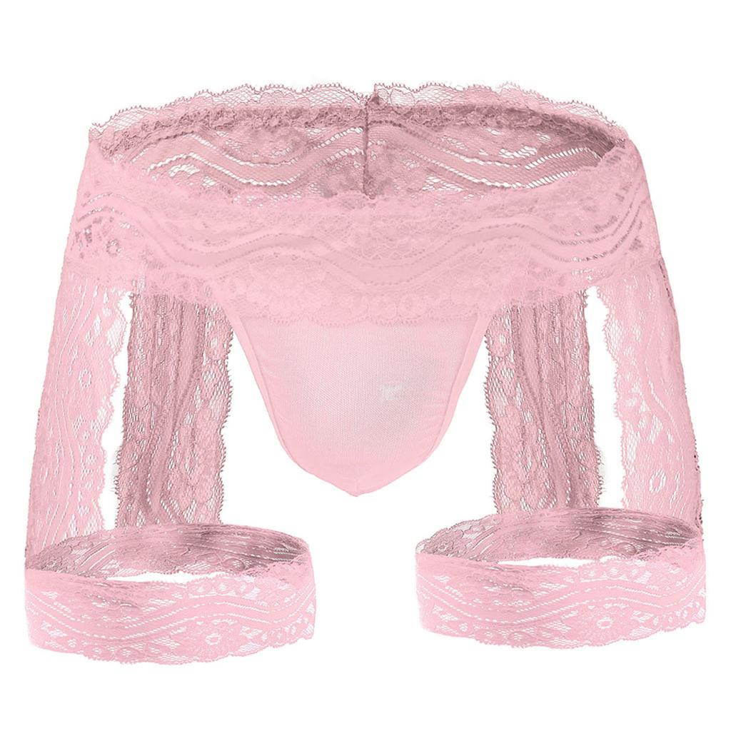 Men's Erotic Panties Lace Transparent Hollow Breathable Hot Panties