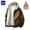 Men's Premium American-Style Faux Rabbit Fur Lined Hooded Jacket