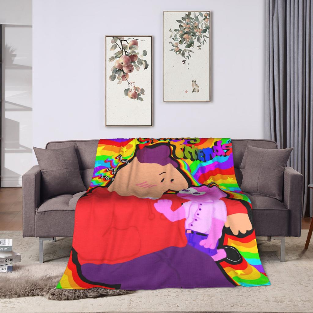 Smiling Friend Games Blanket Quality Warm Throw Blanket Winter Travel Office Outdoor Novelty Bedspread