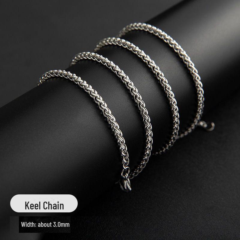 Unisex Halsband med Ormkedja i Titanstål i Koreansk Stil - Trendig Hip-Hop Accessoar