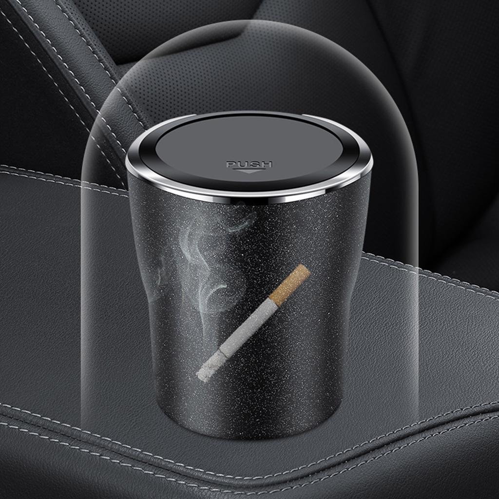 Car Interior Sealed Ashtray with Lid Flame Retardant Lining Cup Holder Ashtray Detachable Self Extinguishing Ashtray