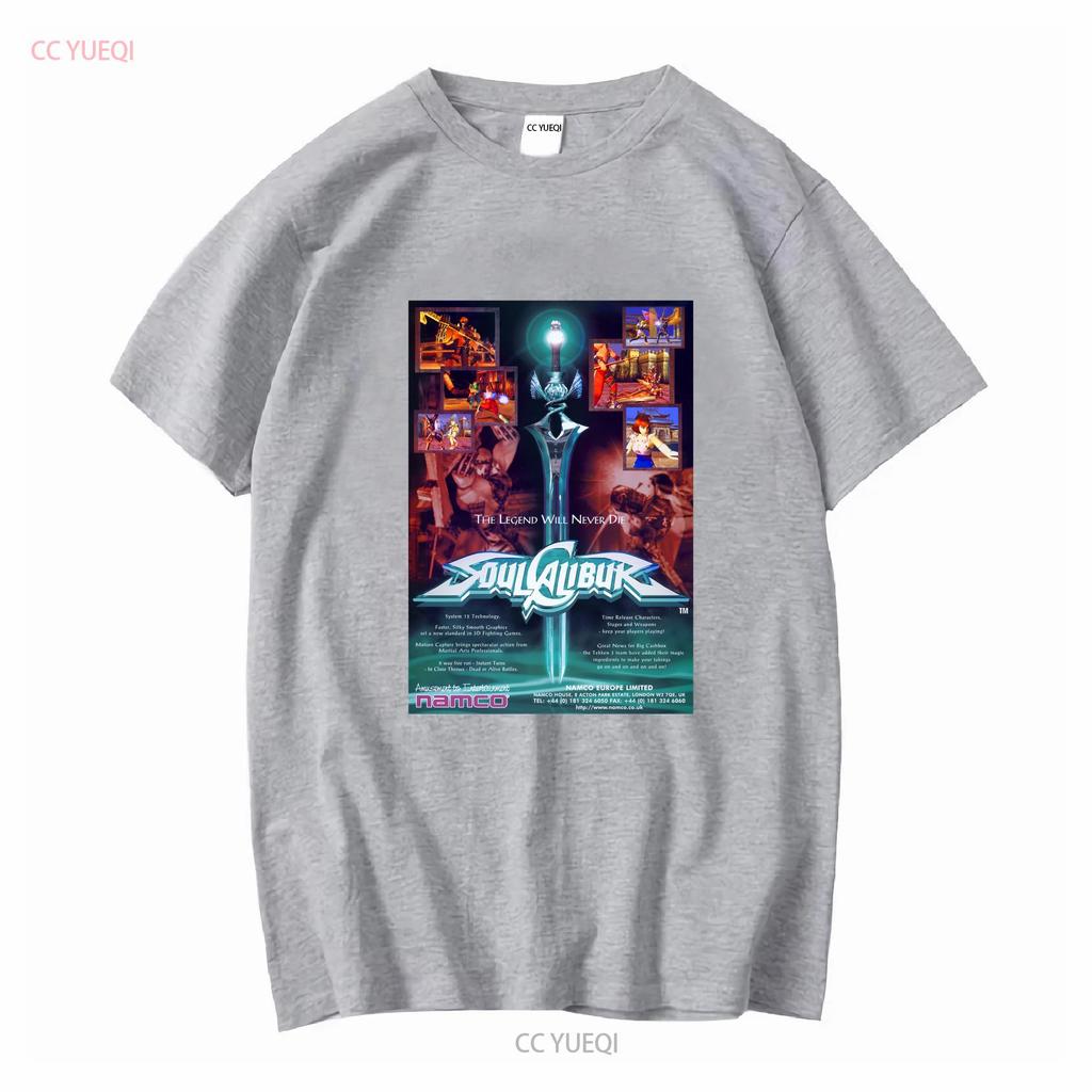 Soul Calibur Vintage Retro Promo Crewneck T shirt long or short sleeves vintage Washed graphic designer clothes Versatile