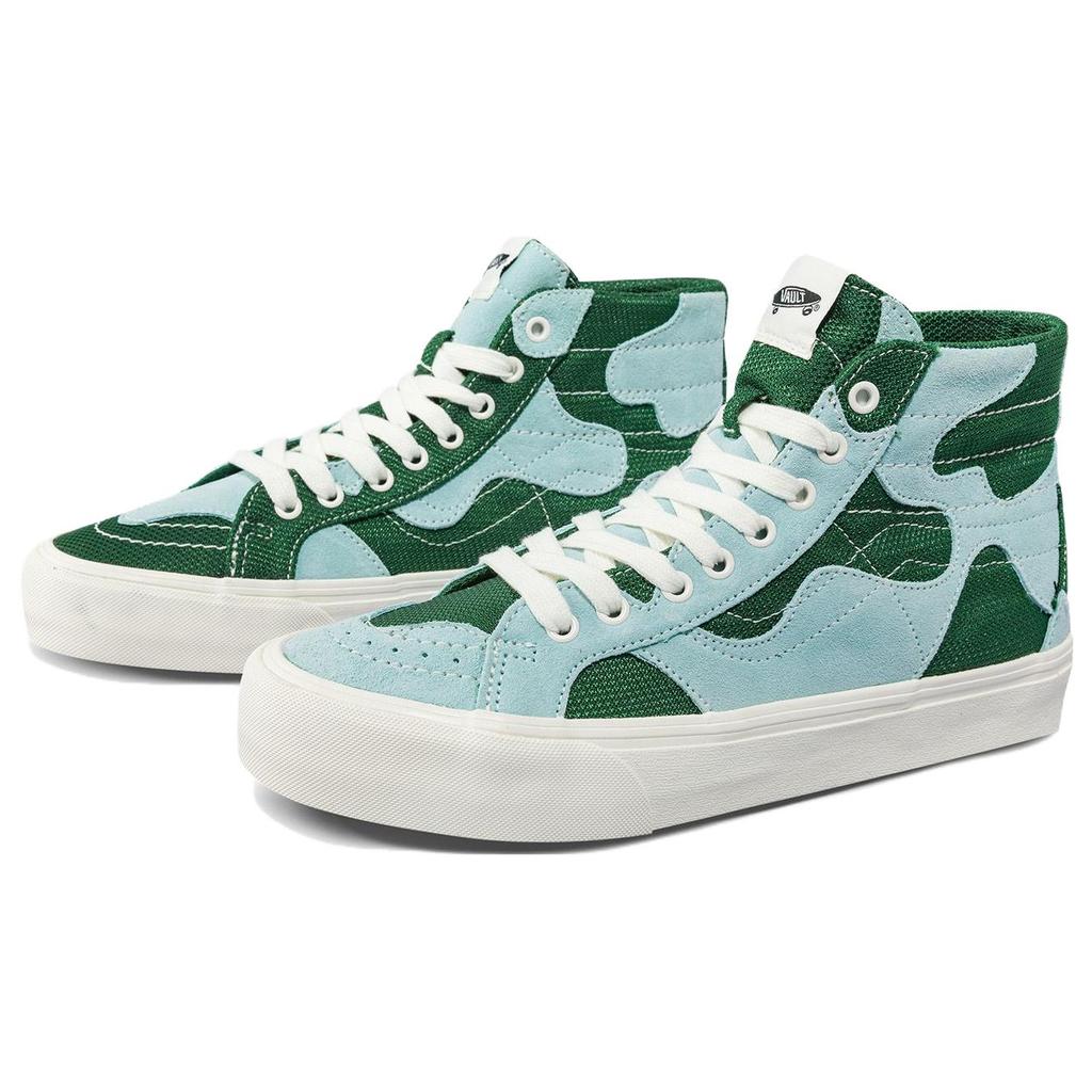New Sk8 Vans Hi Wp VR3 Lx 'Patchwork Green Blue' VN0007QGGRN