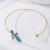 Geometric Flower Necklaces Adjustable Collar Necklace Romantic Open Chokers  Party Wear