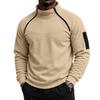 Men's Jacket Half Zip Pullover with Stand Collar for Outdoor Winter Warm