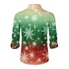 Men's Christmas Shirt Christmas Print Long Sleeve Button Shirt