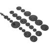 25Pcs Alto Saxophone Leather Pads Set - Replacement Pads for Alto Sax - Black